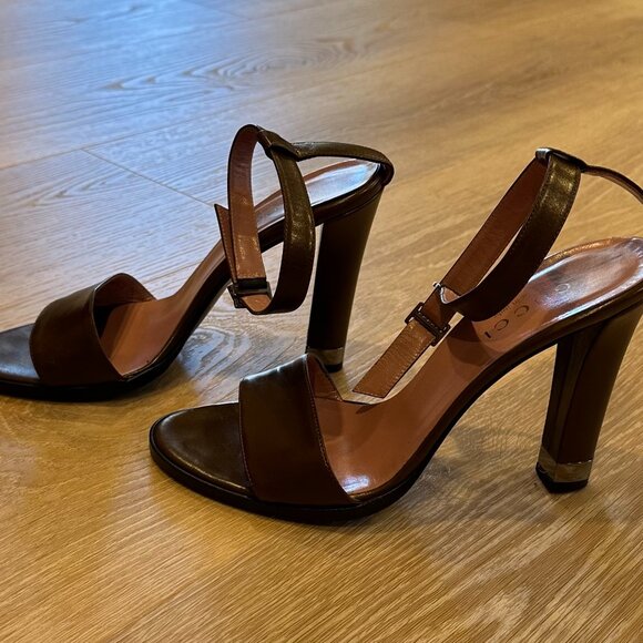 Gucci Brown Leather Heels - Picture 3 of 6